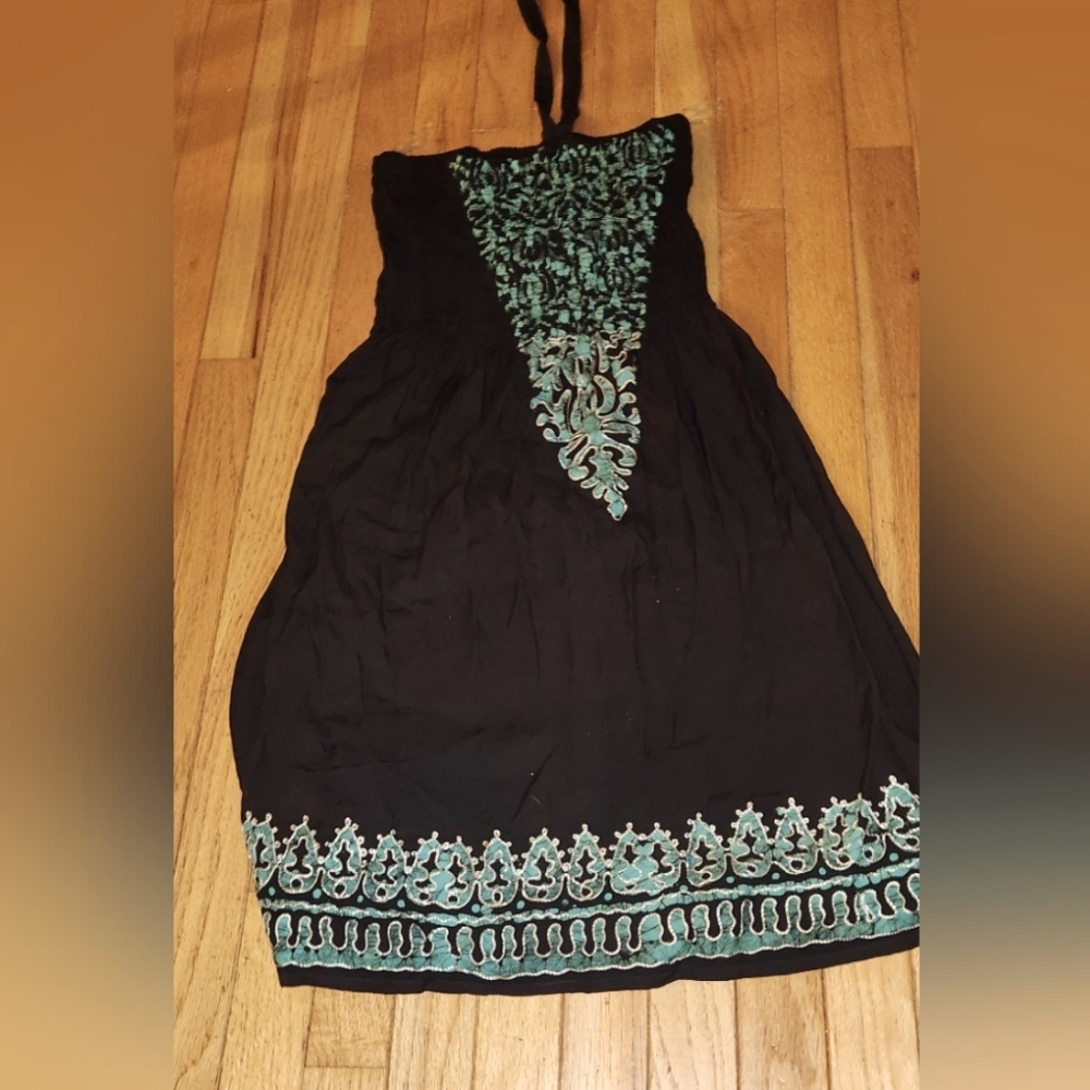 Ladies black and green sundress